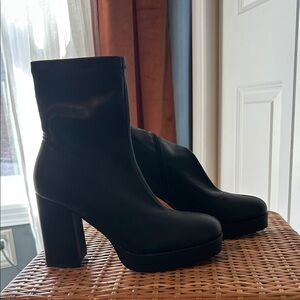 MIA Black Heeled Ankle Boots